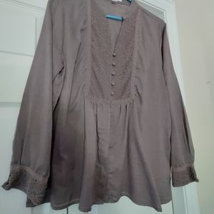 Taupe Dress Blouse
